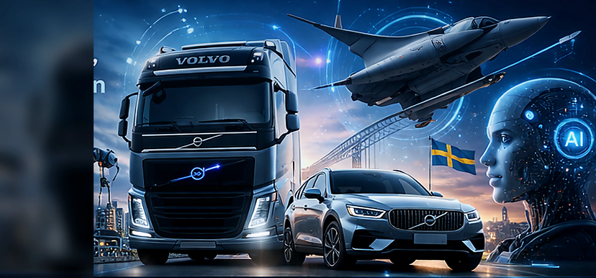 AI-powered Swedish engineering hero visual